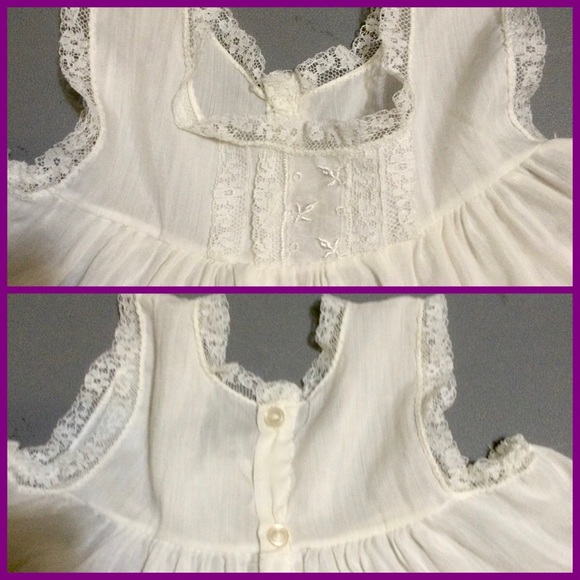 Vtg Dress & Bonnet, 0-6 mos - Picture 2 of 6